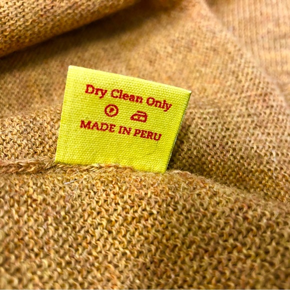 Kuna Baby Alpaca Sweater, Mustard/Gold, Pullover, V Neck, Sz S - Picture 6 of 13